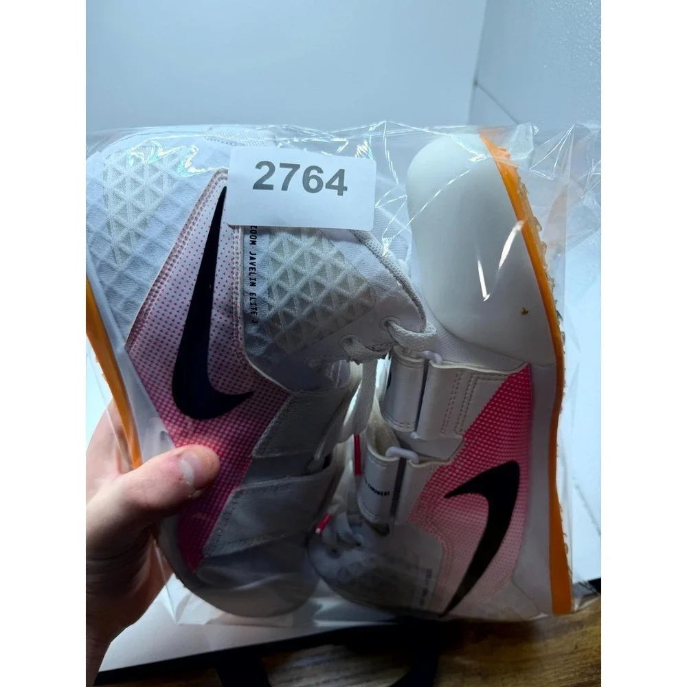 Nike Zoom Javelin Elite 3‎ AJ8119-101 Mens 9.5 White Pink Track & Field Shoes